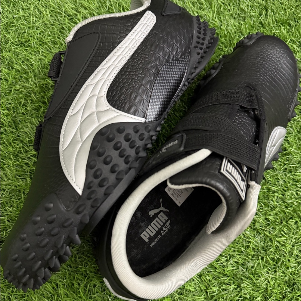A$AP Rocky Collab Puma Black Mostro OG Black Croc Sneakers Size 10.5